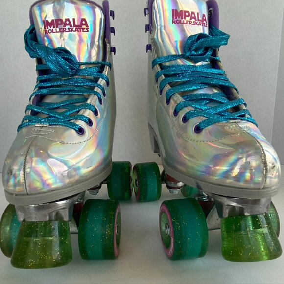 Impala Women's Holographic Roller skates, Sz 7 - Picture 3 of 8